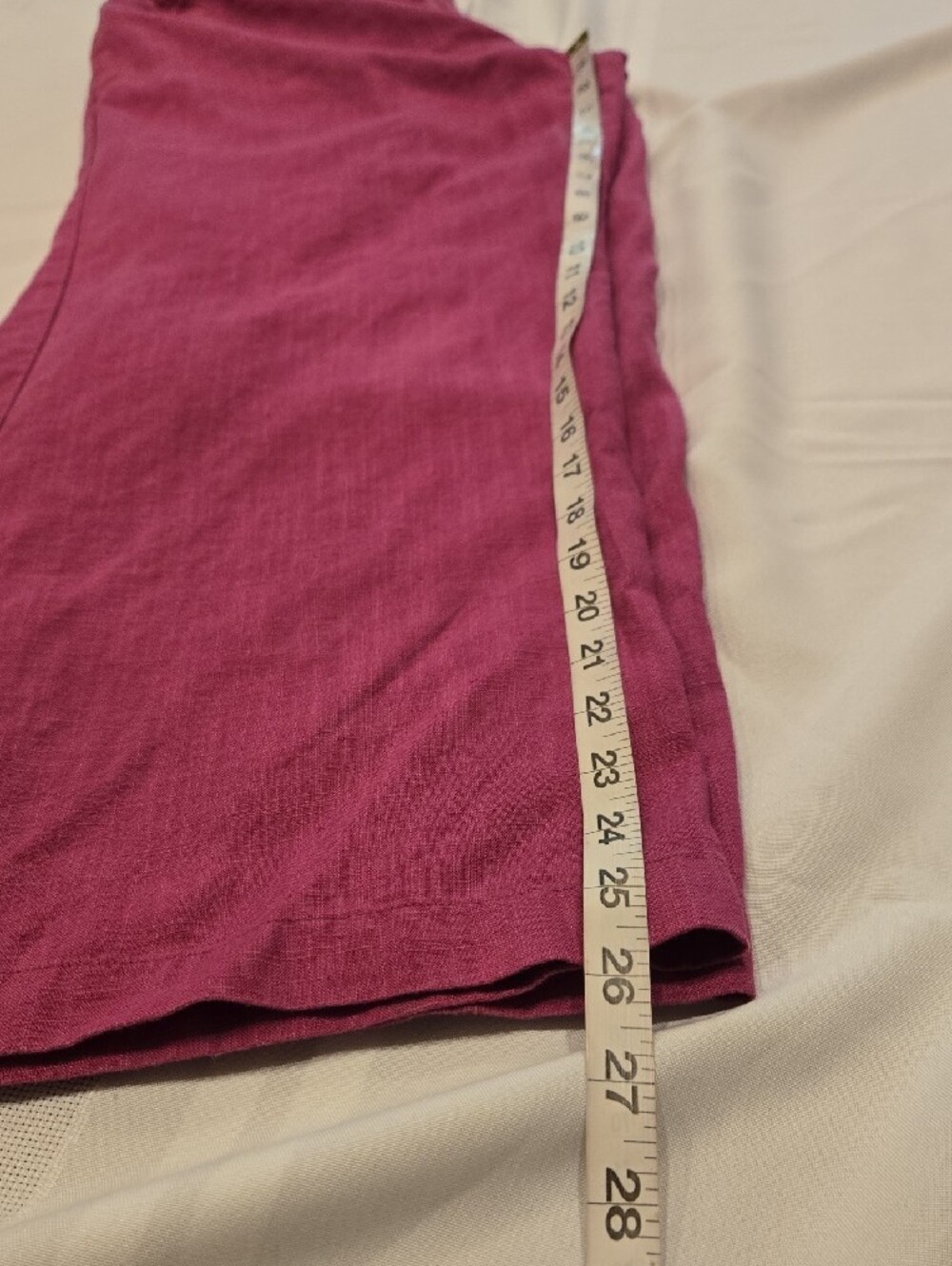 Soft Surroundings Raspberry Magenta Elastic-Waist Linen-Blend Pants - Picture 8 of 10